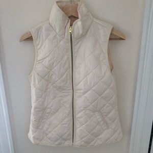 White quilted vest